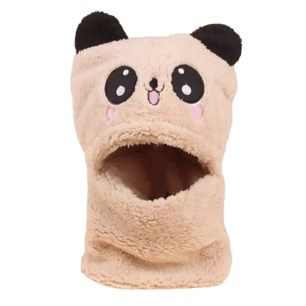 Baby Cartoon Panda Design Warm Hat in Beige, Size 1-3Y​​​​